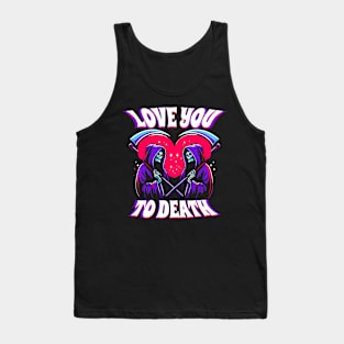 Love you to Death Grim Reaper Couple Tank Top